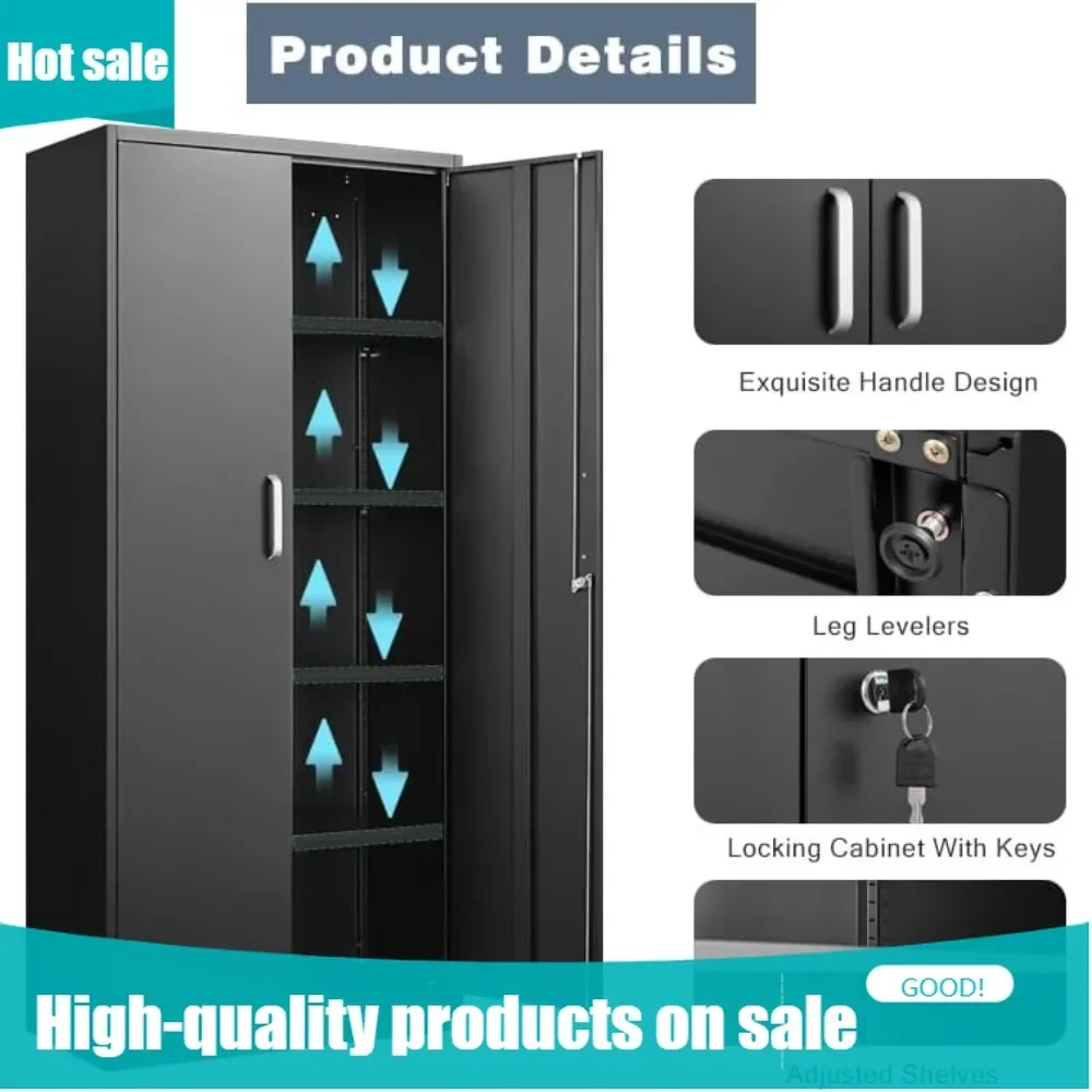 

Бестселлер: Металлический шкаф для хранения с регулируемыми полками, гаражный шкаф с 2 запираемыми дверцами, гаражный шкаф для хранения вещей.