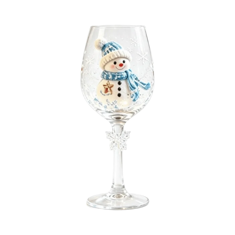 Christmas Gifts Santa Claus Christmas Wine Glass Elk Snowman Clear Stemmed Cup Transparent Funny Glass Goblet Christmas