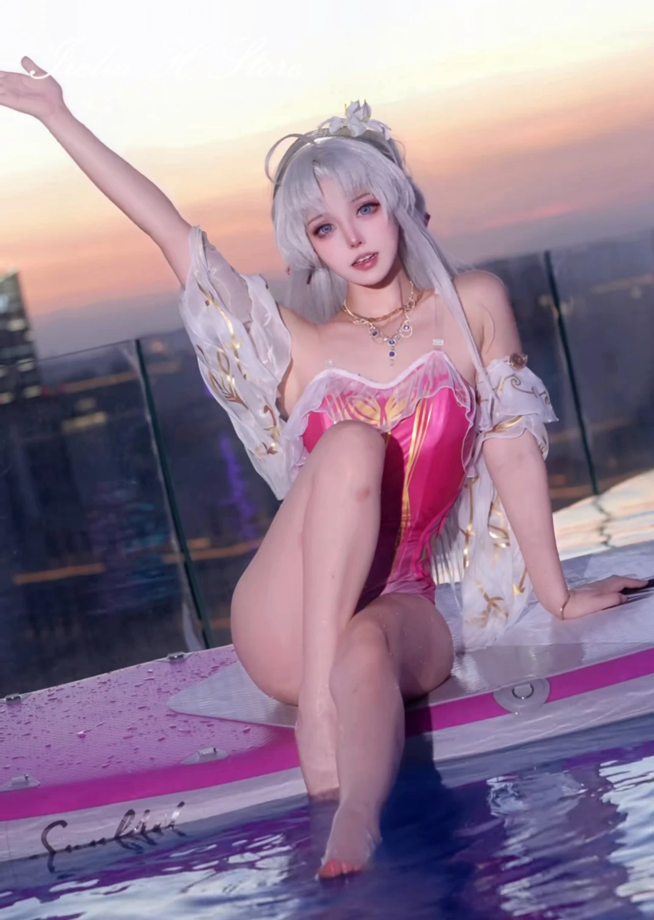 

Irelia H Store Wuthering Waves Carlotta swimsuit Cosplay Costume for women sexy lingeries summer swimwear