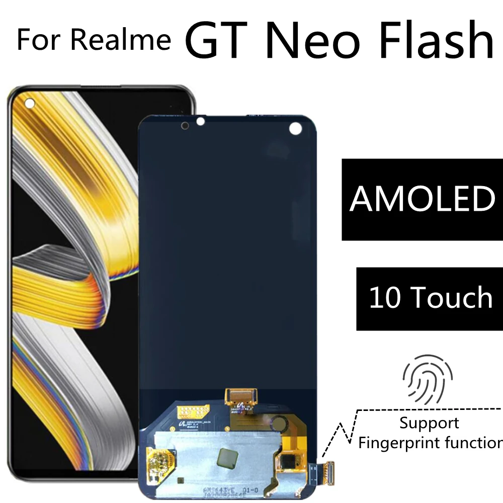 AMOLED For Realme GT Neo Flash LCD Display Touch Screen Assembly Replacement Accessory