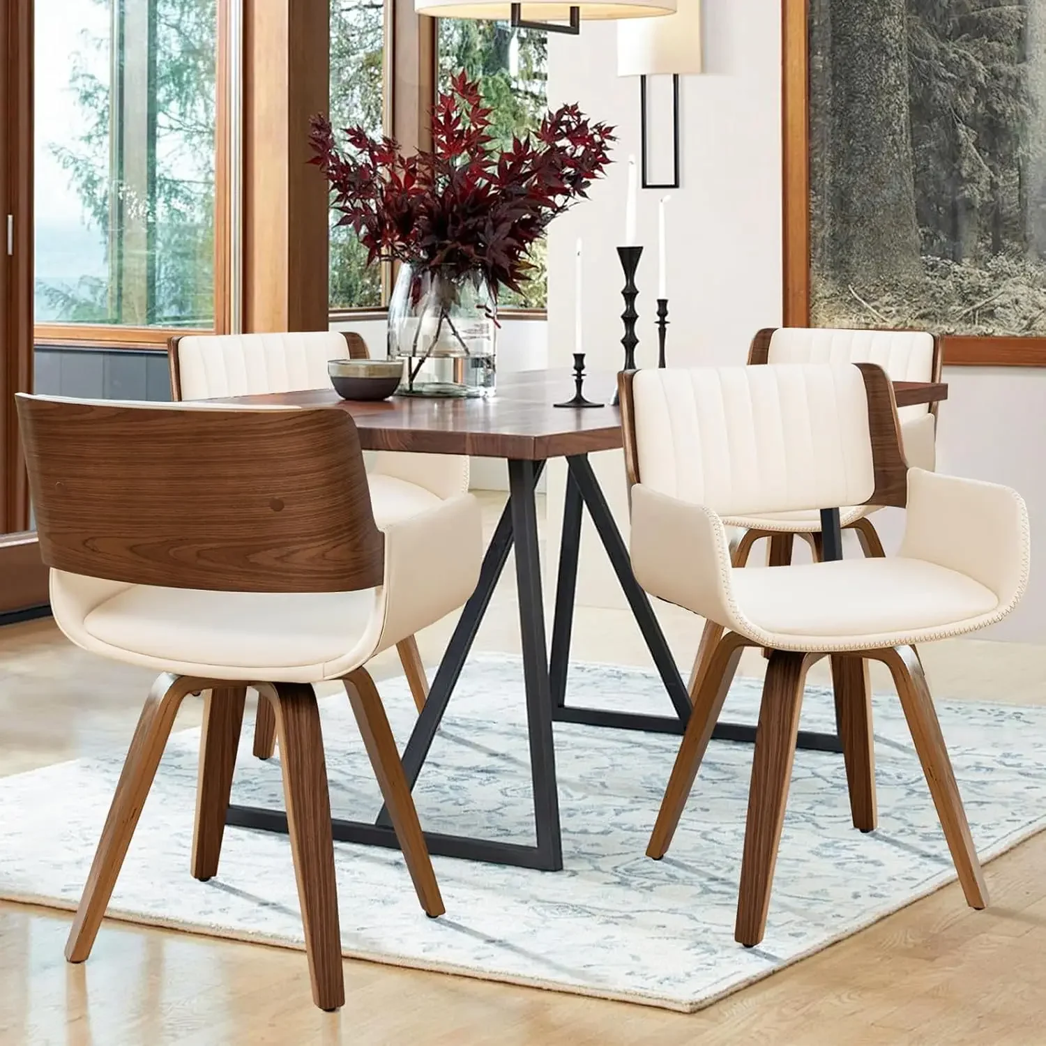 Minimalist Spacious Smooth Dining Chair Distinctive Elegant Wooden Comfortable Dining Chair Cadeira Jantar Modern Furniture