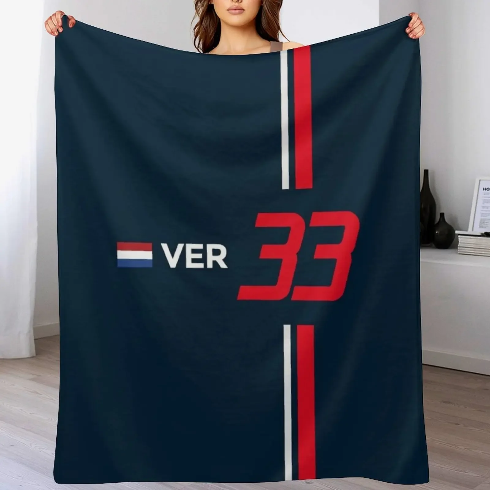

F1 2021 - #33 Verstappen Throw Blanket Fashion Sofas Plaid on the sofa Soft Sofas Blankets