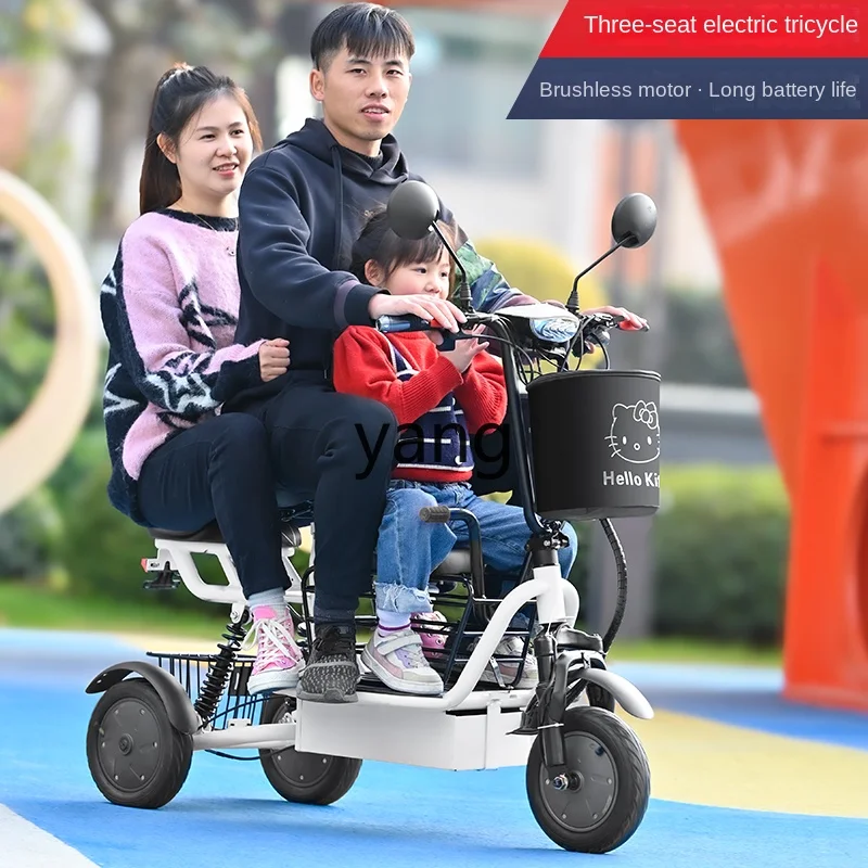 Yjq Household Folding Electric Tricycle Household Small Ladies Pick-up Children with Battery