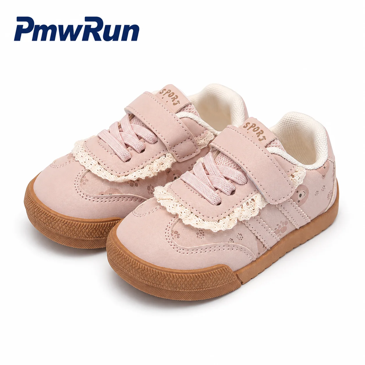 Korean Style Sport Shoes For Girls Trend Fashion Kid's Sneakers Anti-slippery Waterproof Children's Running Footwear