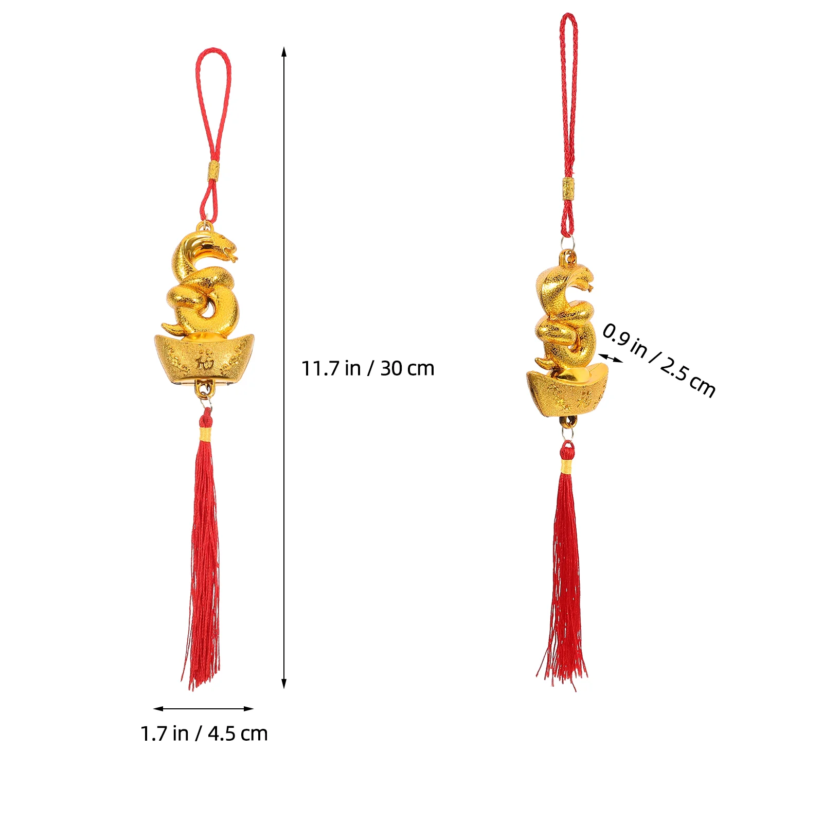 6 Pcs Year of The Snake Decorative Pendant Hanging Ornaments Plant Decorations Envelope Tassel New Plastic Years