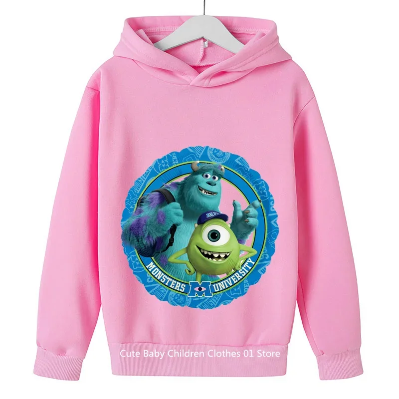 2024 New Monsters, Inc Hoodie Kids Boys Clothes Girls Clothing Anime Clothes Goku Hoodie Girls Sweatshirt Children 3-12Y