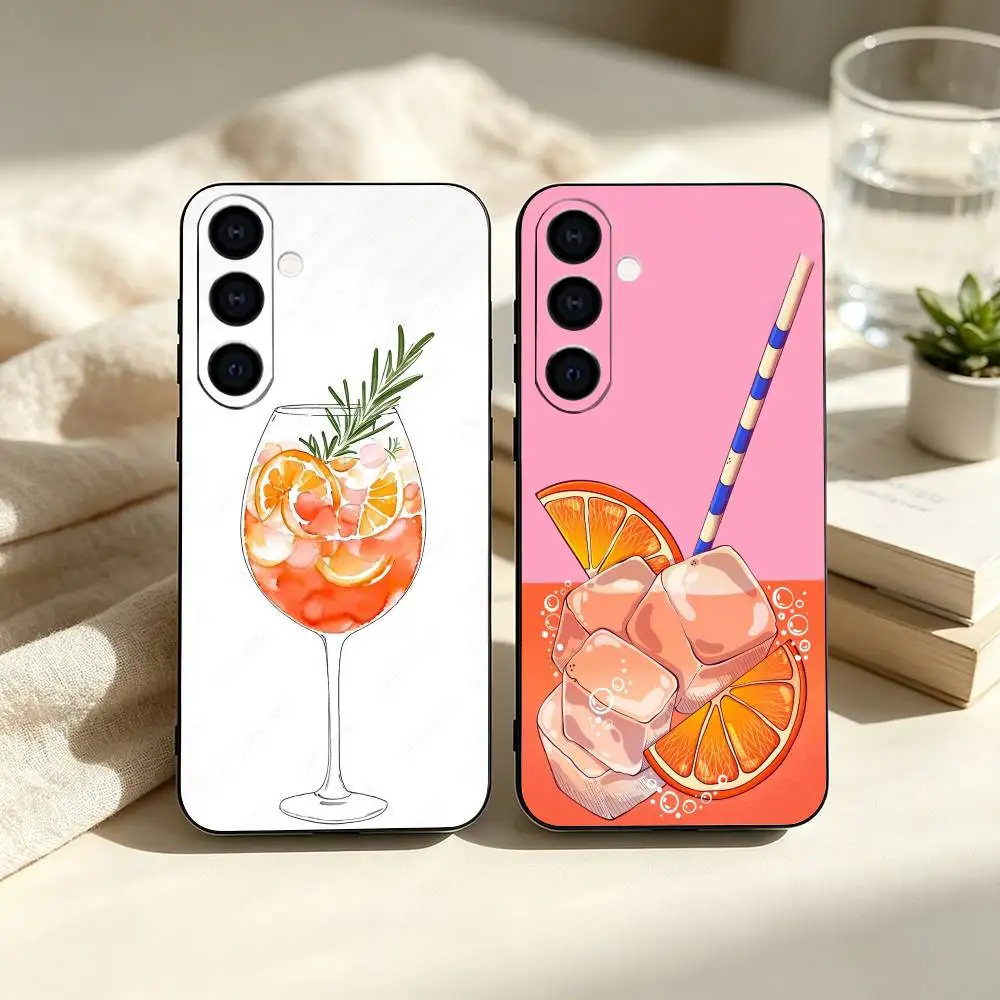 A-Aperol Art S-Spritz   Phone Case For Samsung Galaxy A73,A72,A71,A70,A53,A52,A51,Others Soft Black Cover