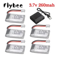 3.7V 260mAh Lipo Battery For E010 E011 E012 E013 H36 RC Drone Battery for Furibee F36 RC Quadcopter Parts Battery and Charger