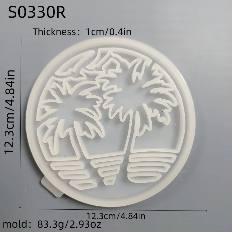 DIY Coconut Tree in a Circle Seagull Crystal Epoxy Mold Pendant Decorations Handicrafts Resin Molds