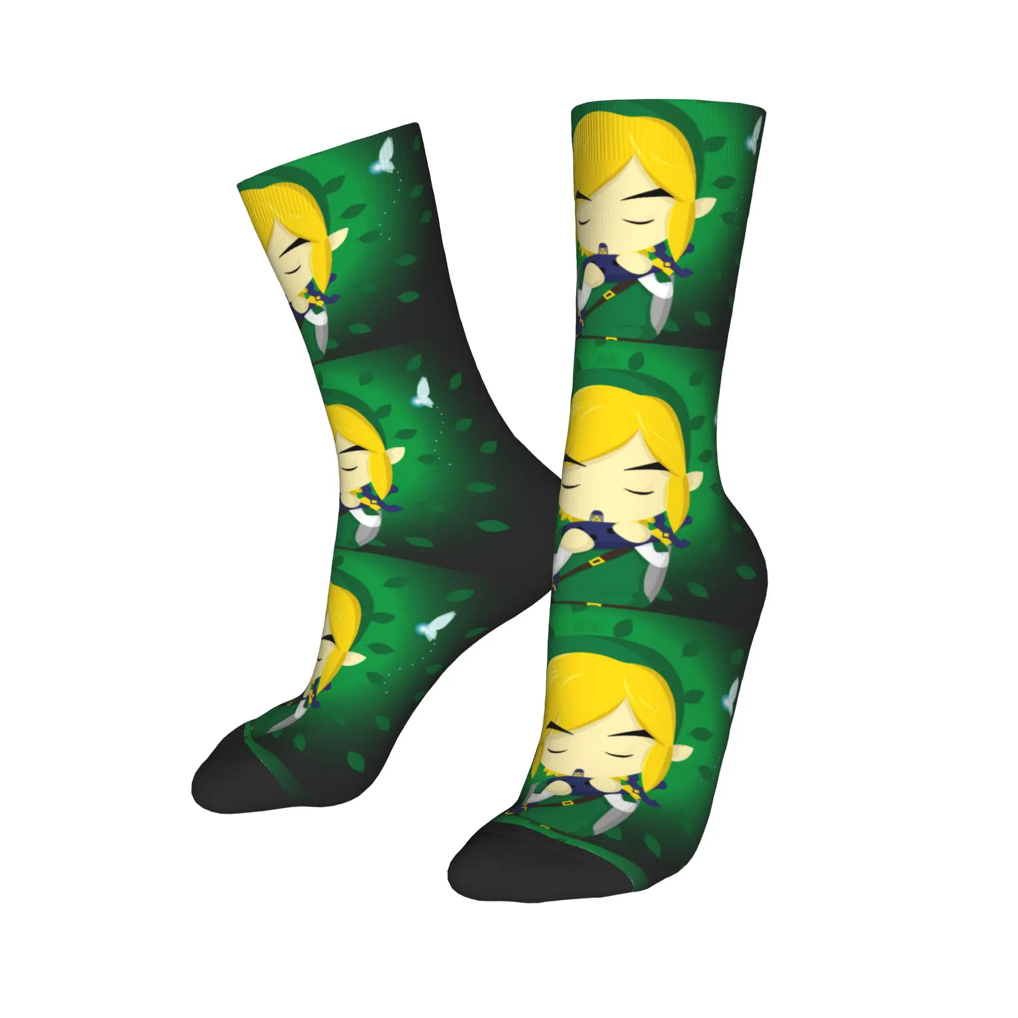 Autumn Winter Funny Women Men Zeldas Legend Link Socks Breathable Football Socks
