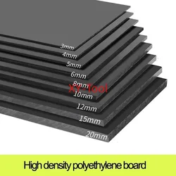 Black Food Grade HDPE Board Wear Resistant PE Plate Polyethylene Sheets Plastic Flat Gaskets Thick 3mm 4mm 5mm 6mm 8mm 10mm~20mm