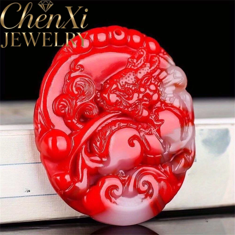 High-End Hetian Color Jade Dragon Brand Pendant Luxury Quality Fashion Fine Jewelry Amulets And Mascots Exquisite Elegant Gift