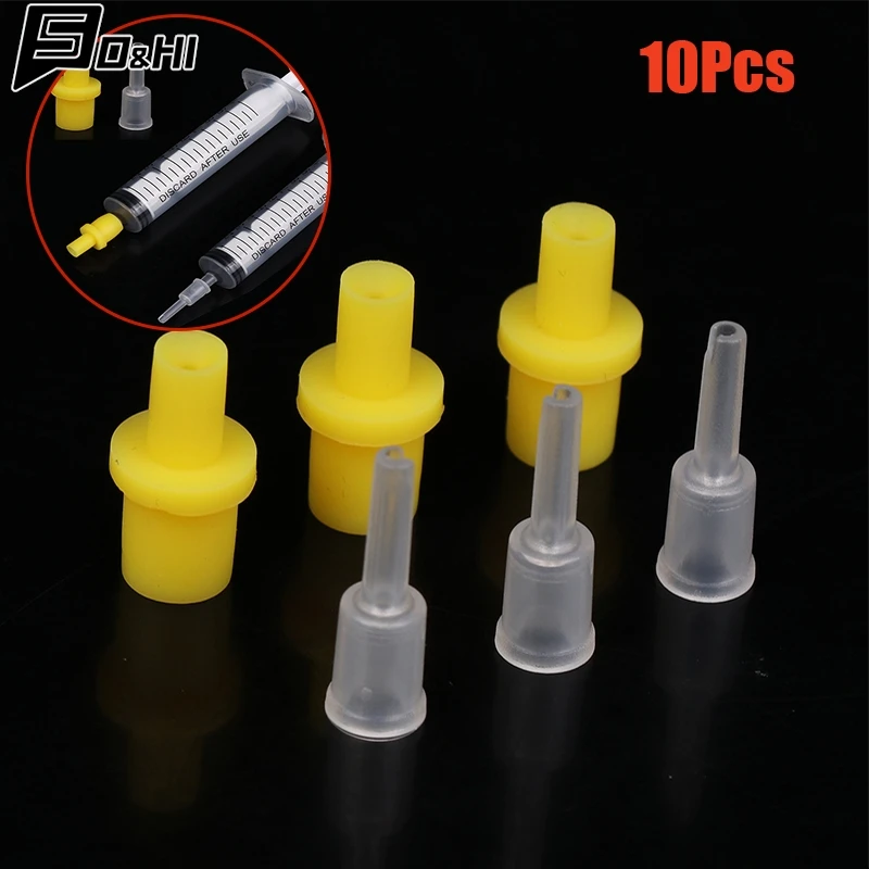 10Pcs Yellow Syringe silicone soft pumping air hollow joint part rubber connector ciss inkjet cartridge cleaning tool