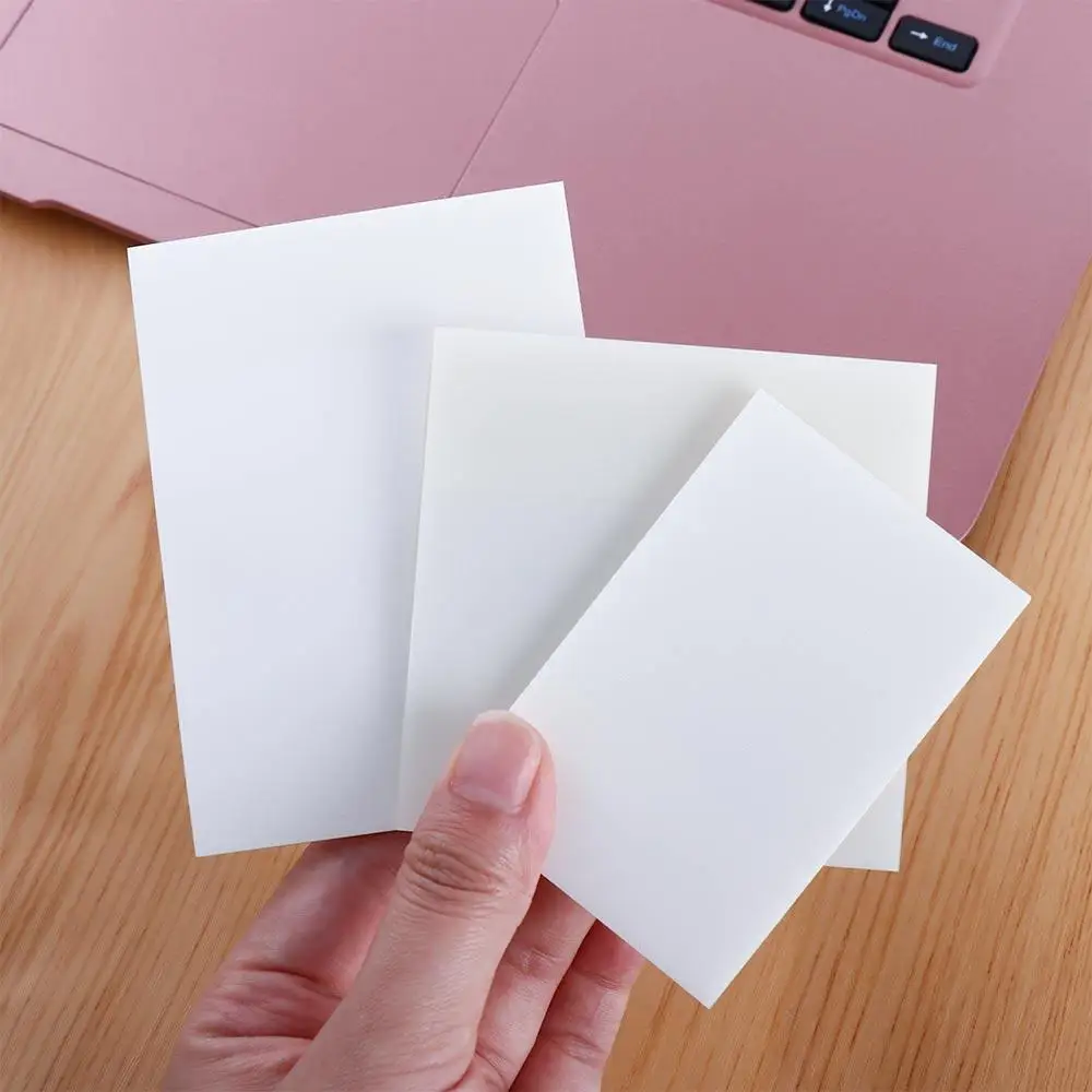 Simple Notepad Office School Supplies Self Adhesive Transparent Sticky Notes PET Memo Pad Planner Sticker Daily To Do List