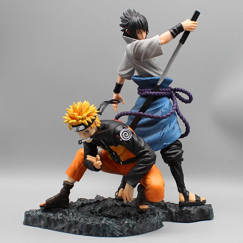 ชุดสะสม Action FIGURE Anime นารูโตะอุซึมากินารูโตะ Uchiha Sasuke PVC โมเดลเครื่องประดับรูปปั้นของเล่นของขวัญตกแต่งตั้งโต๊ะ