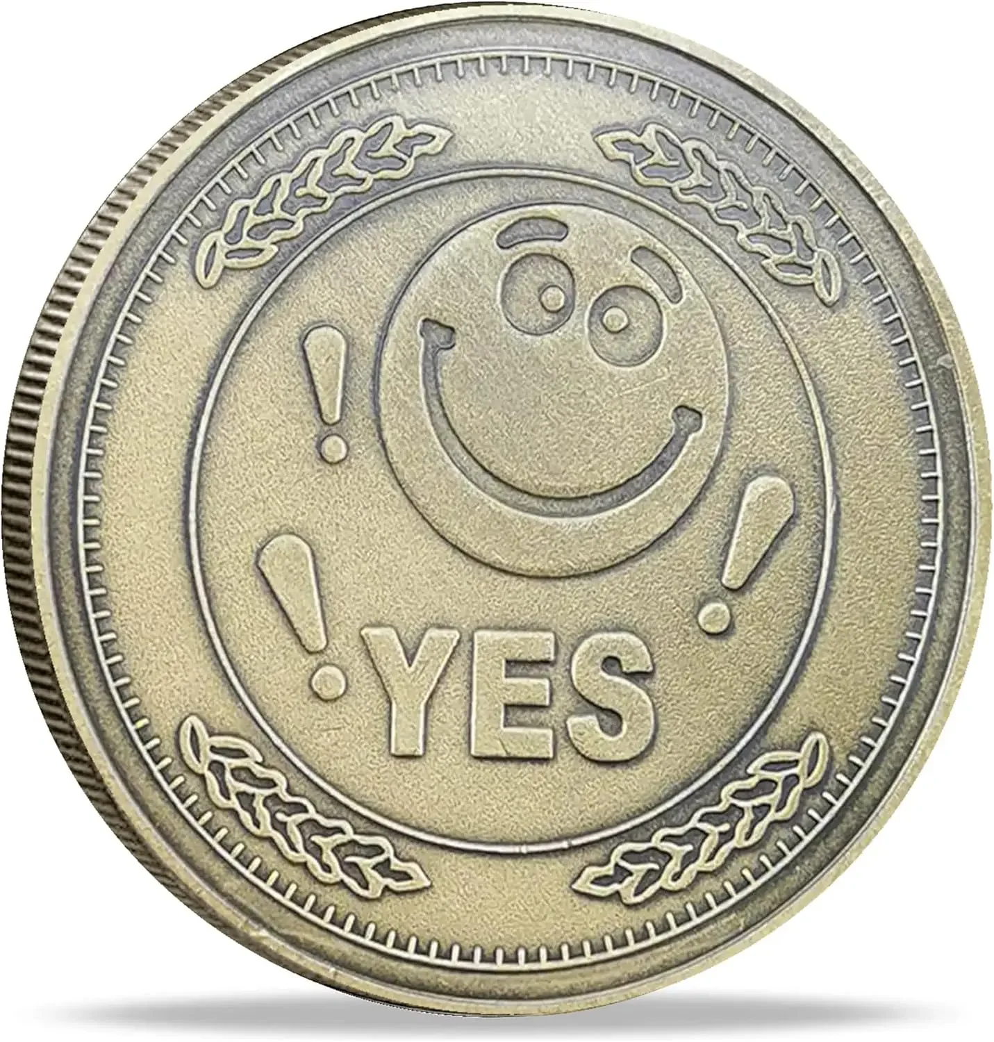 Unique Decision Maker Divination Tool Bronze Coins Collectibles with YES NO Flipping Challenge for Collection Gift