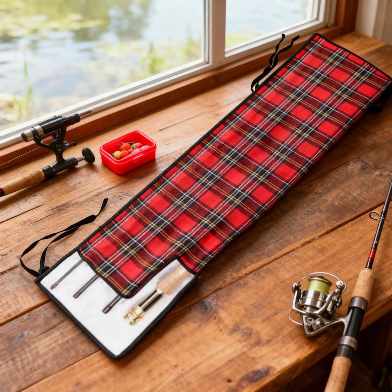 

Сумка для удочки, носки для хранения с 4 отделениями, 33-дюймовые чехлы для удочек для лодки, берега, путешествия, транспорта, озера, реки, на открытом воздухе