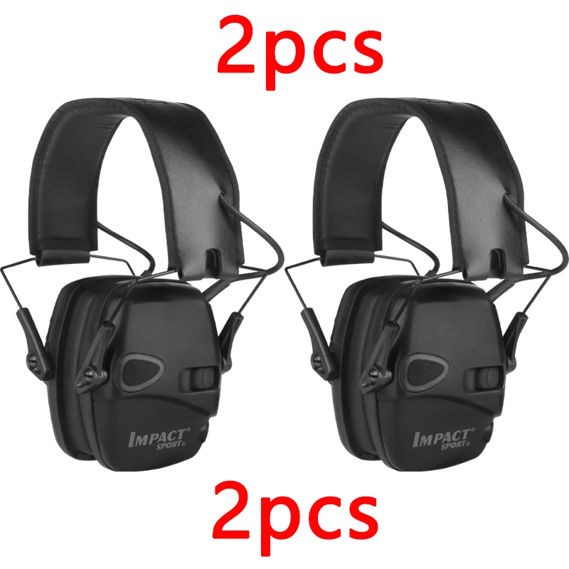 1PCS/2PCS Anti-Noise Impact Ear Protector Electronic Shooting Earmuff Hunting Noise Reducer Hearing Protection Headset Howard