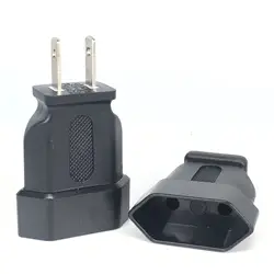 Bolantedz US 2-Flat pins Type A Travel Adpter,AC Power Plug Adapter European CEE7/16 Receptacle to NEMA 1-15P 250V 10A