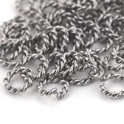 50Pcs Stainless Steel Spiral Open Jump Rings Split Rings Connectors for Jewelry Making Necklaces Bracelet Keychain DIY Craft