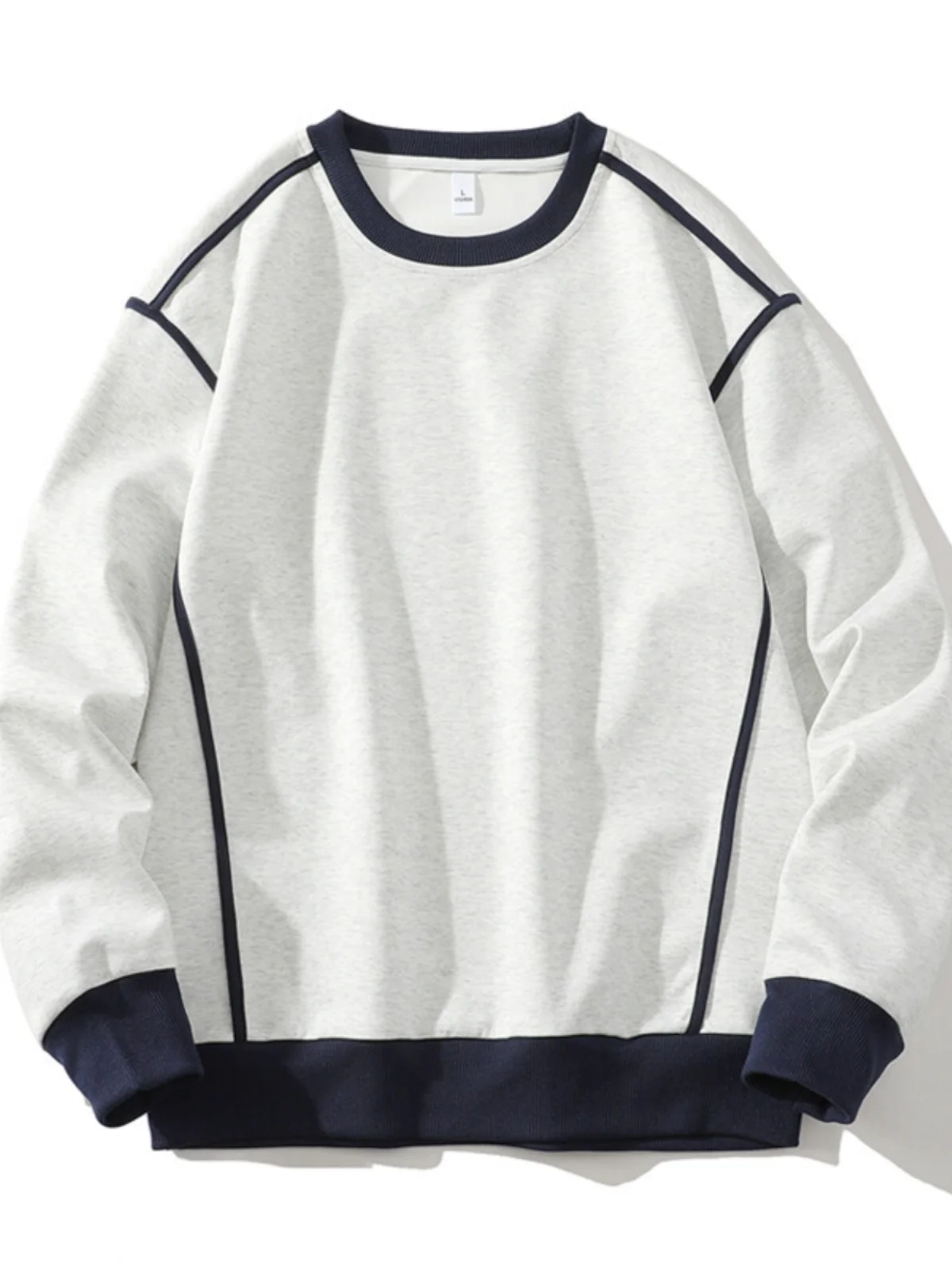 

New 2026 Men's round Neck Sweatshirt Casual Loose Long Sleeve Overhead Spring Fashion Streetwear Comfortable Spring Autumn Wear