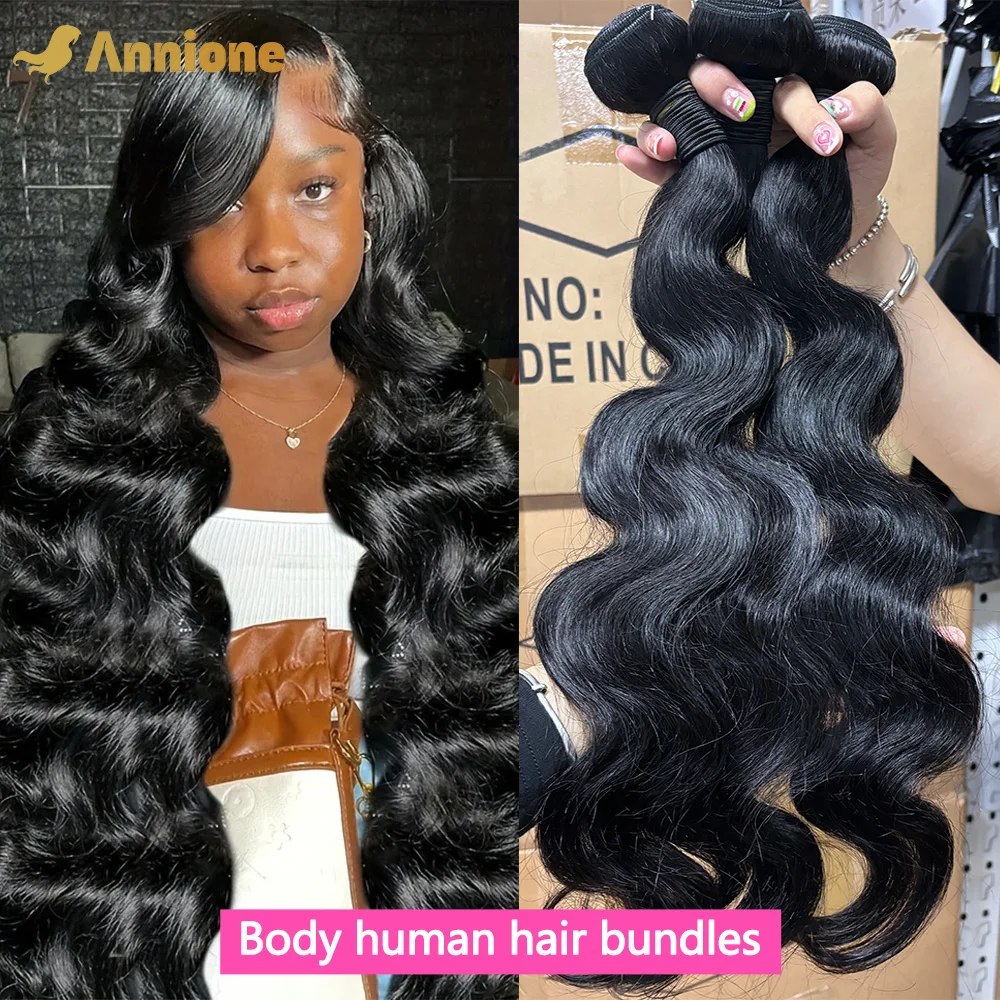 22 24 26 Inch Body Wave Bundels Menselijk Haar Braziliaans Haar 1/3/4 Stuks 100% Menselijk Haar Bundels Natuurlijke Zwarte Remy Hair Extensions