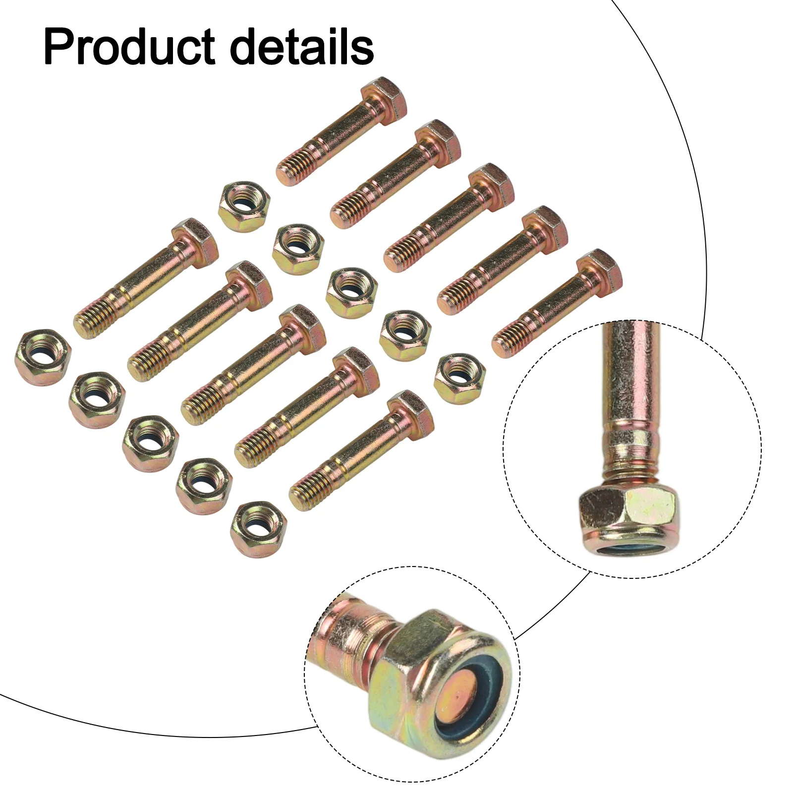 For Ariens 52100100 Shear Bolt Kit Shear Pin Set Snow Clearing Tasks Maintains Smooth Operation Multiple Quantity Options