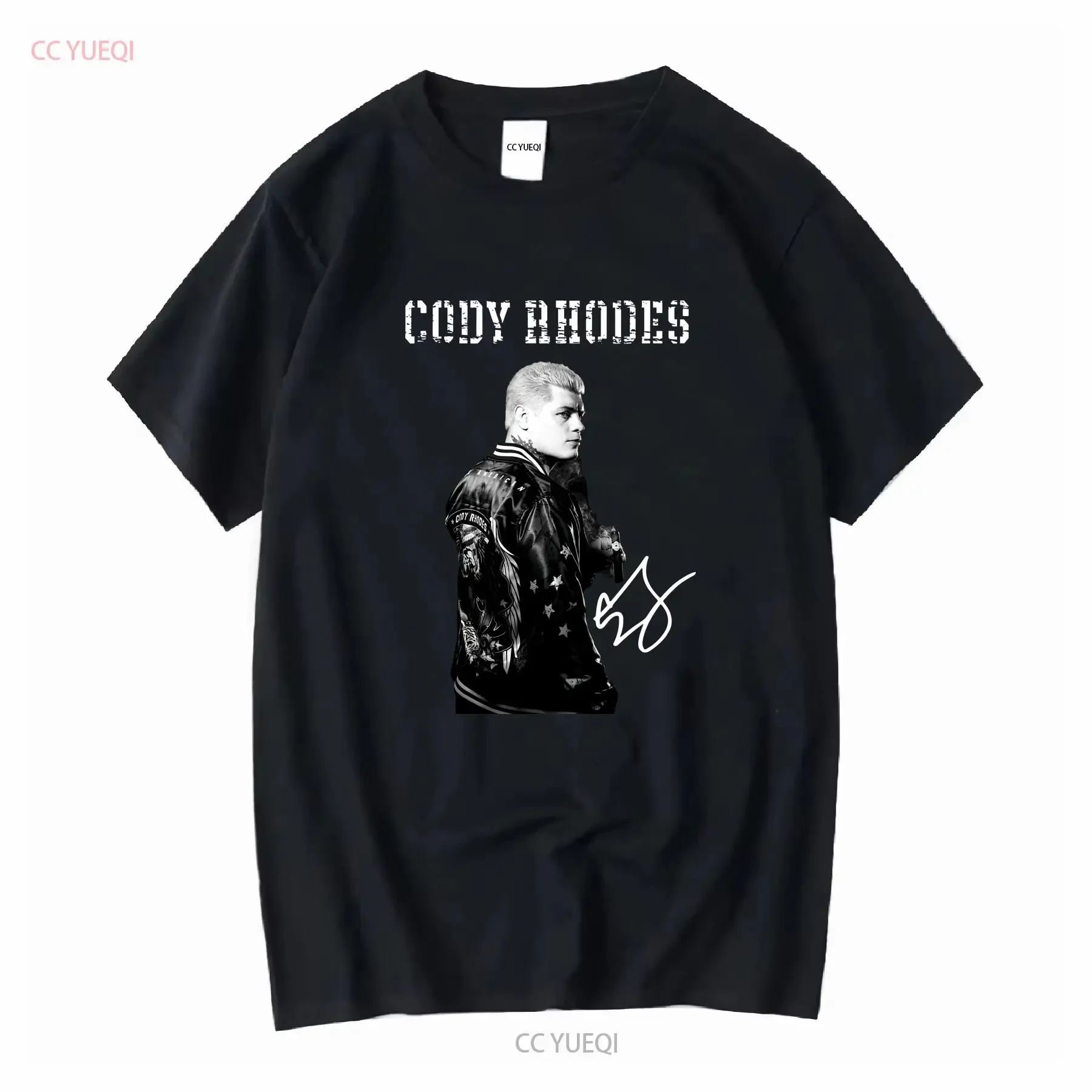 Neues, seltenes Cody Rhodes T-Shirt in Schwarz für Fans, Herren S 235XL 1N2971, Vintage-Stil, leicht gewaschen, leicht maskuliner Look, vielseitig, bequem