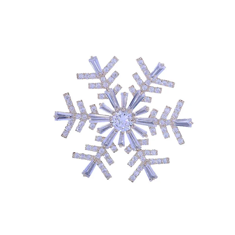 Broche clásico de nieve para hombre y mujer, broche de temperamento, accesorios de ropa, regalo de Europa y Estados Unidos