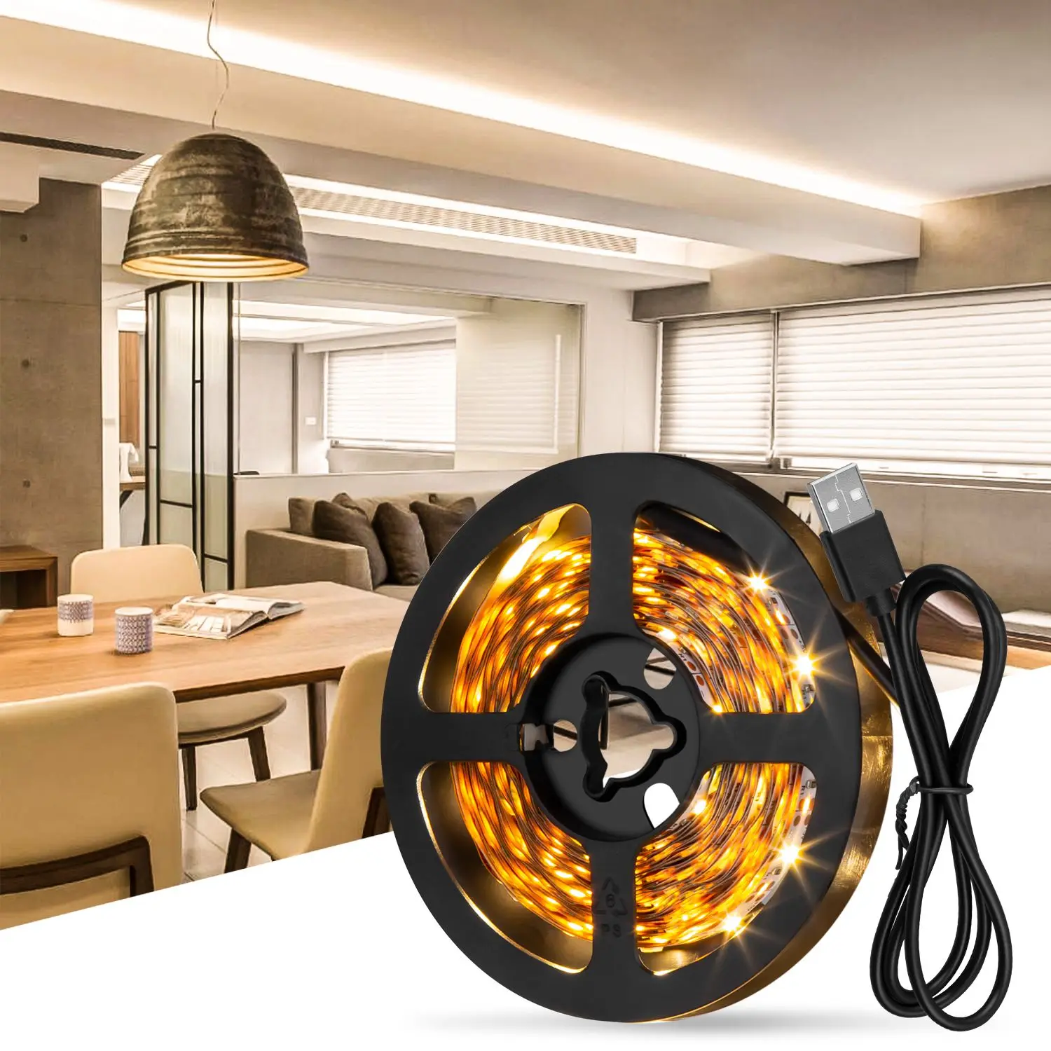 AA63 HOT 室内用LEDストリップ 5V USBランプ 2835 LEDテープライト バックライト テレビ 寝室照明