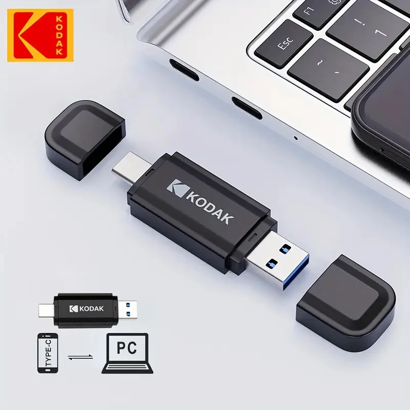 pen-drive-kodak-k143d-usb-32-type-c-128gb-64gb-32gb-otg-de-alta-velocidade-para-telefone-e-computador