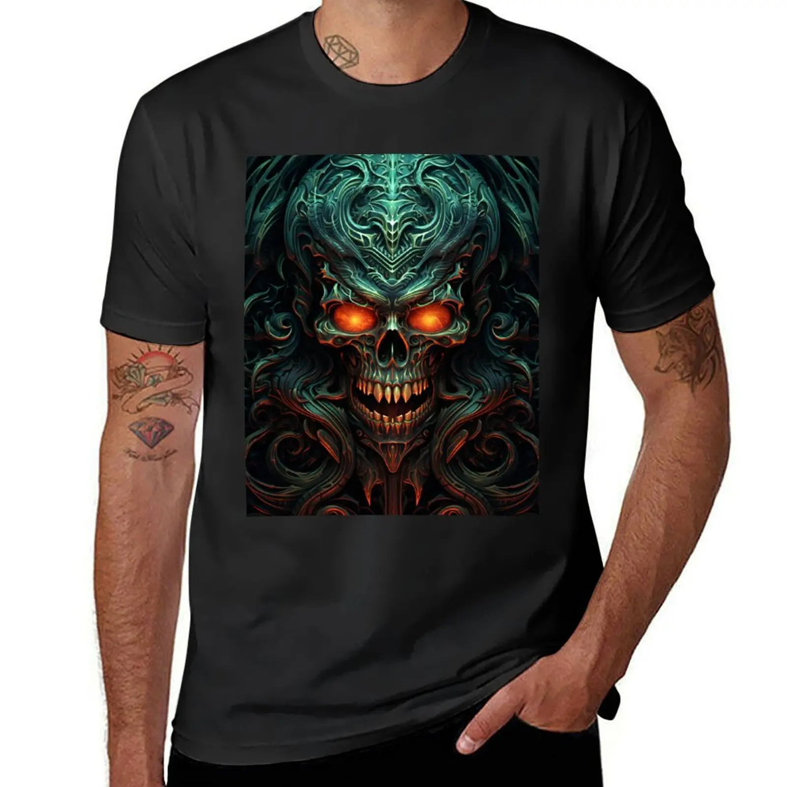 Bleached skull, desolate, timeless echo T-Shirt sweat summer top cute clothes t shirts for men pack