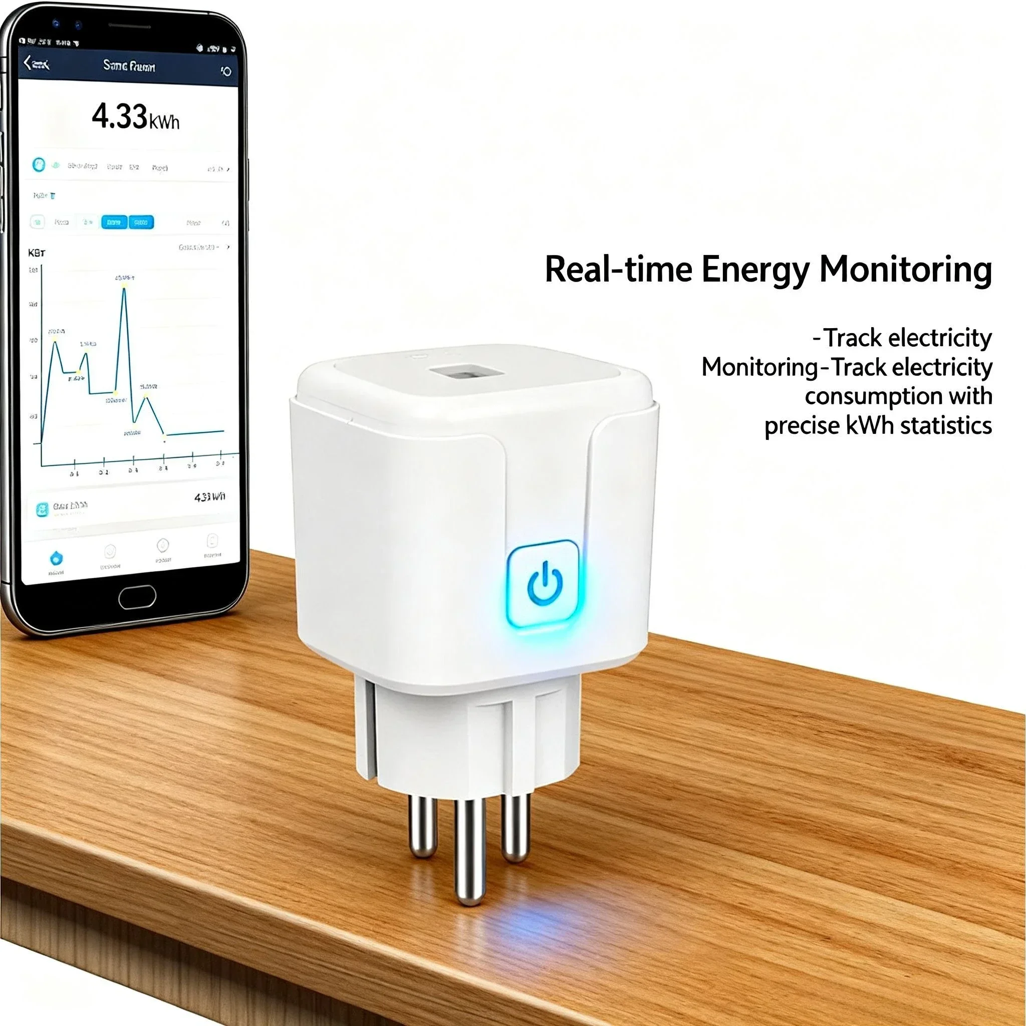 EU Smart Socket Tuya WiFi 16A EU Plug Outlet Remote Control Timer Power Monitor Support Voice Google Home Alexa Home Appliance