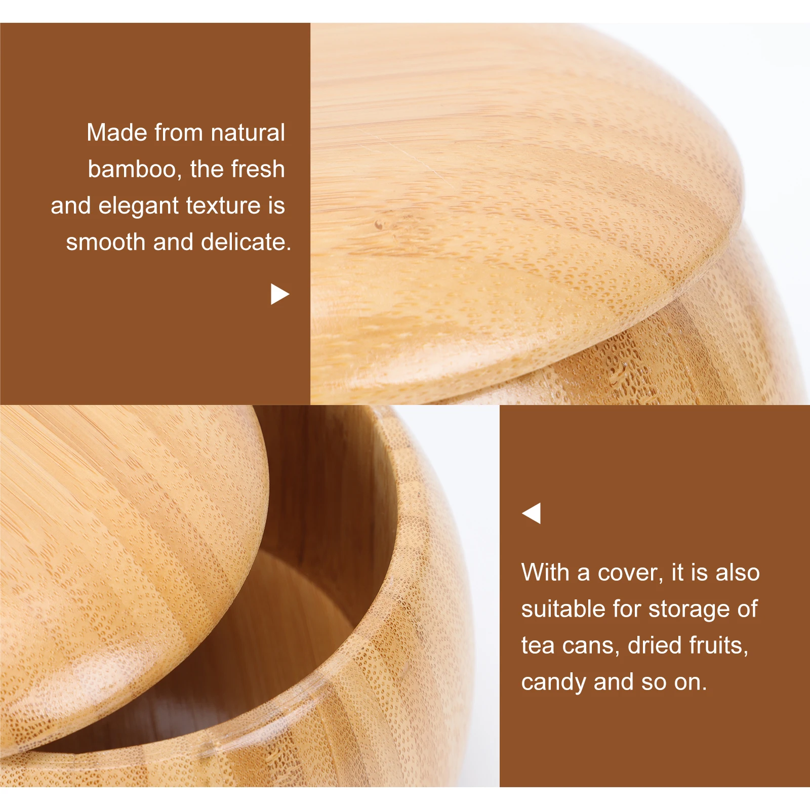 

Solid Wood Chess Can 1 Pair Bamboo Container for Storage Go Chess Pieces Jar Eco friendly Safe lasting