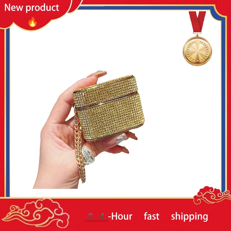 

Apple Electroplated Full Diamond Earphone Case Suitable for Apple Airpods Pro/Pro2 Bluetooth Earphone Protector