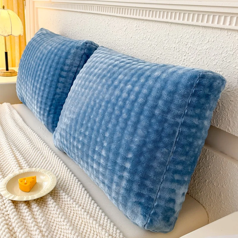 

Съемная утолщенная подушка из пушистого бархата для кровати/изголовья, большая, устойчивая к износу, с мягким наполнителем