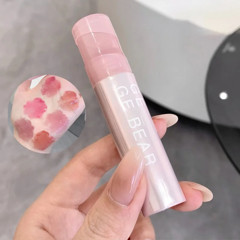 Gege Bear Water Gel Lip Gloss — Hydrating, Crystal-Clear Shine with Long-Lasting Color and Natural Finish