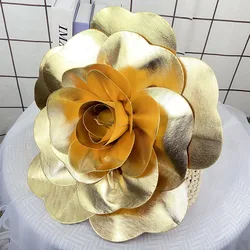 Shiny Simulation Backdrop Decoration Rose Fake Flower Head Window Show Wedding Festival PE Flore Photography Props Ornament