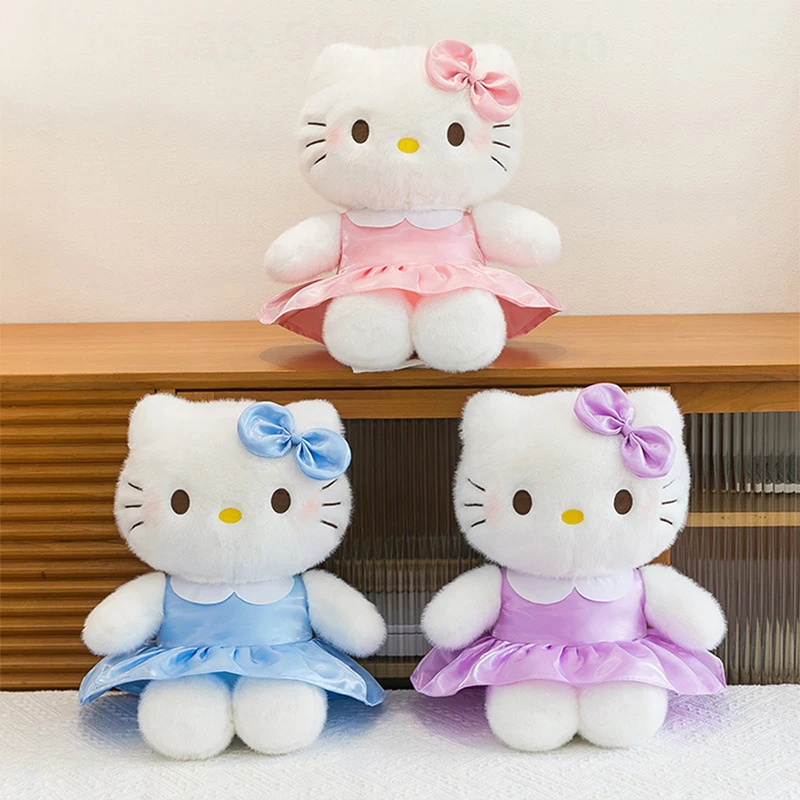 

Kawaii Sanrio Plush Toy Cute Cartoon Run Run HelloKitty Stuffed Doll Sleep Pillow Cuddly Plushie Kids Birthday Gift for Girls