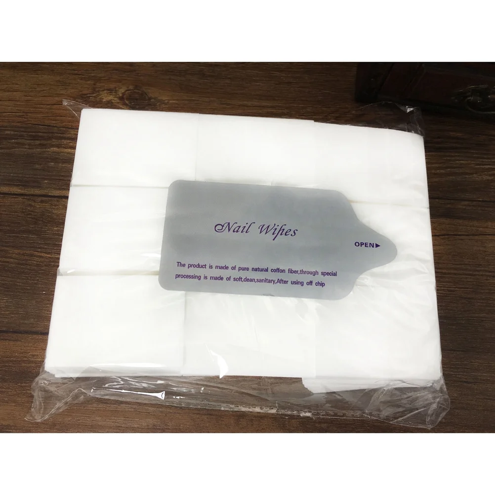 900 pçs sem fiapos removedor de esmalte almofadas macio absorvente toalhetes de algodão descartáveis para remoção de maquiagem limpa de unhas uso portátil