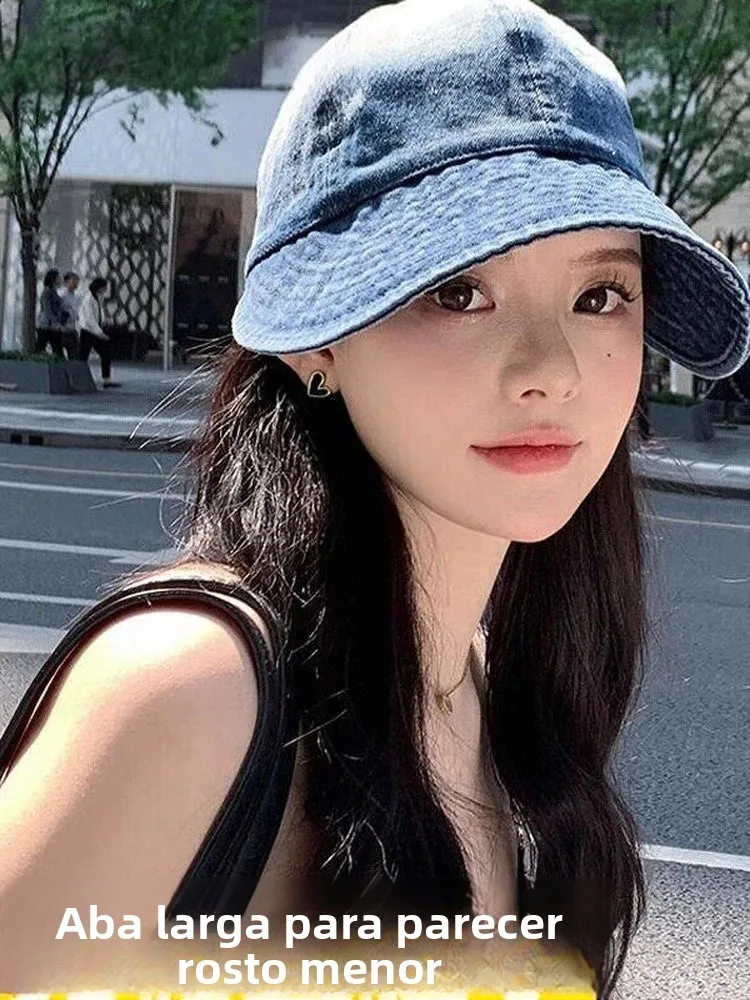 cappello-da-pesca-in-denim-roujedsyle-modello-da-donna-con-ampia-tesa-protezione-solare-stile-casual-per-la-primavera-e-l’estate-non-regolabile-non-pieghevole