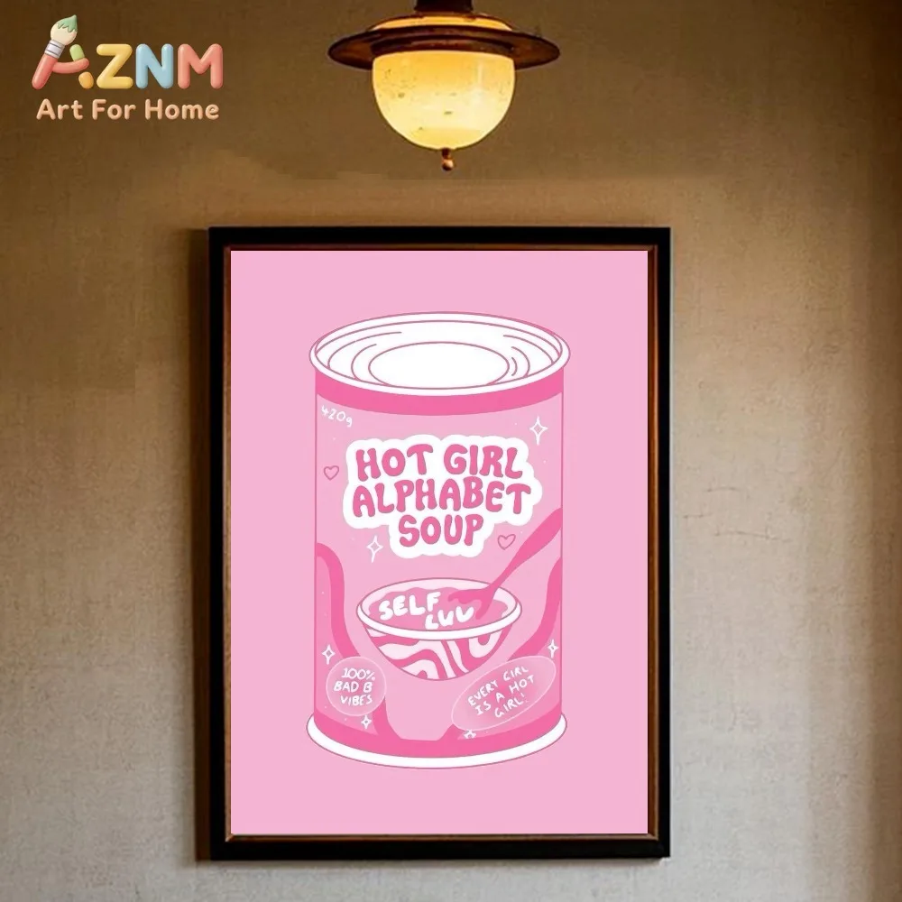 

1pc pink hot girl 90s Funky Poster HD art wall waterproof home living room bedroom bar aesthetic decoration