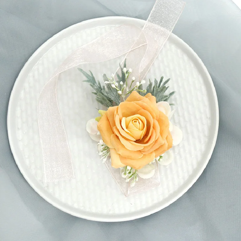 Bouton niere und Handgelenk Corsage Hochzeit liefert Hochzeit Blumen kunst Simulation Blumen geschäft Feier Eröffnung Gäste Oran