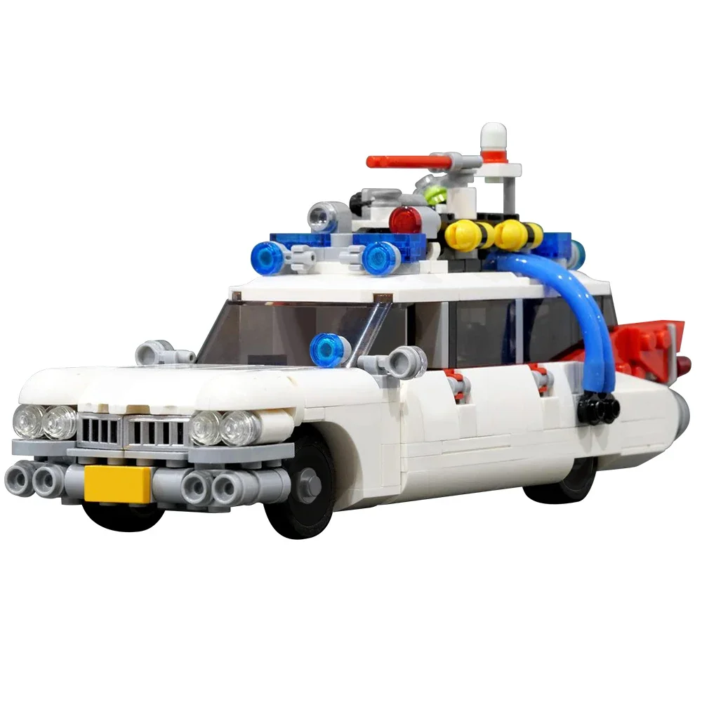 MOC-168757 Creative Movie Racing Cars Building Block Set Ghostbustered Ecto-1-1959 Miller-Meteors Cars Model DIY Kids Toys Gift