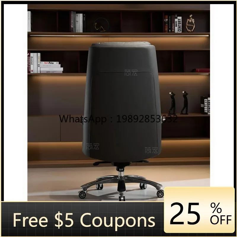 

office computer chair ergonomics, first layer cowhide business, comfortable sedentary desk, high-end class chair