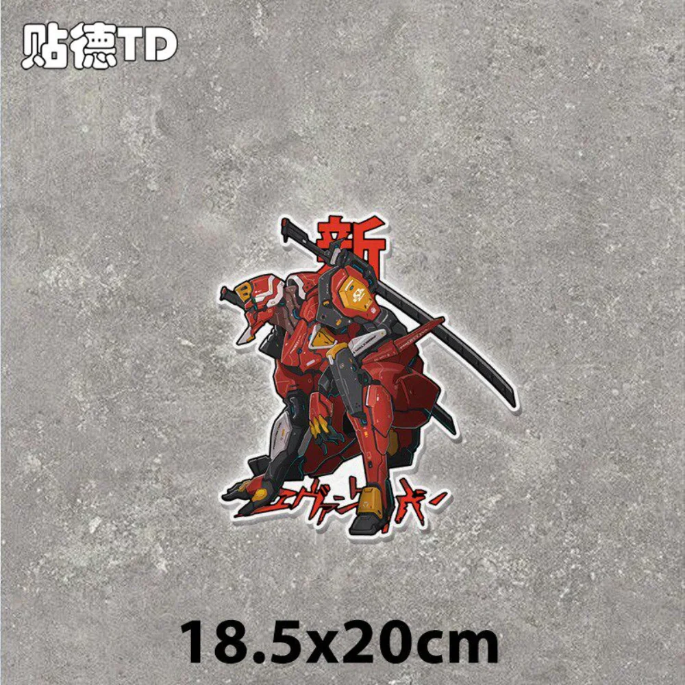 EVA New Century Gospel Warrior Anime Novice Warning Car Sticker Suitable for Car Laptop Window Decoration Sticker