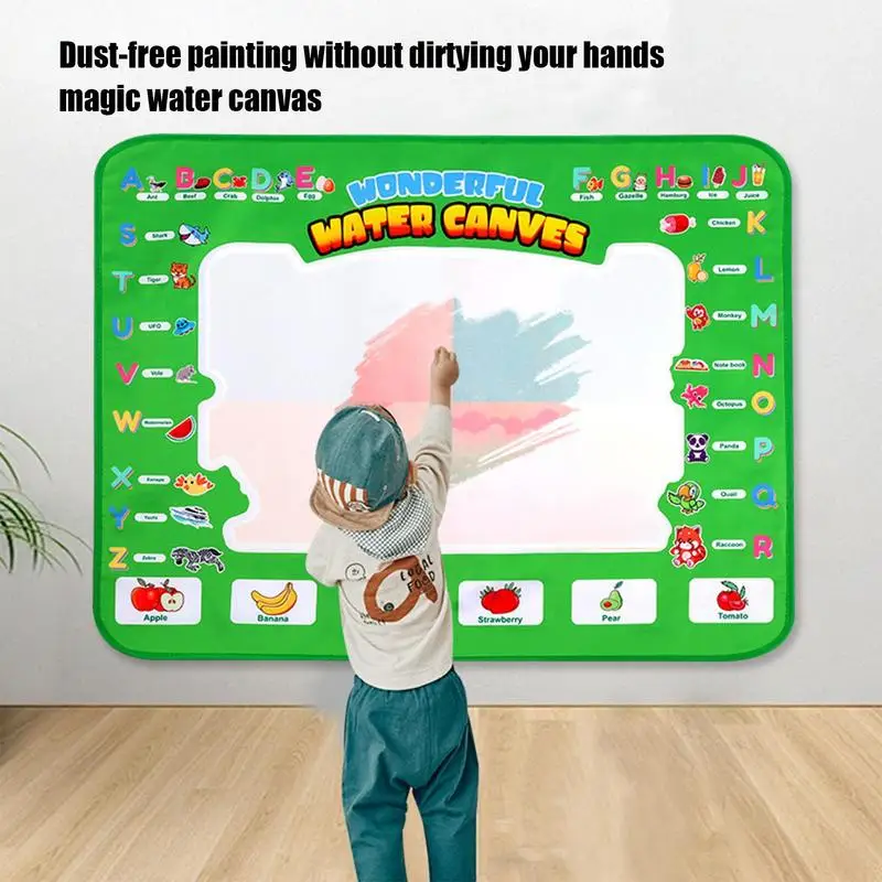 Water Painting Mat Coloring Painting Learning Toys Extra Large Reusable Kids Large Coloring Mat Bring Magic Pens For Girls Boys