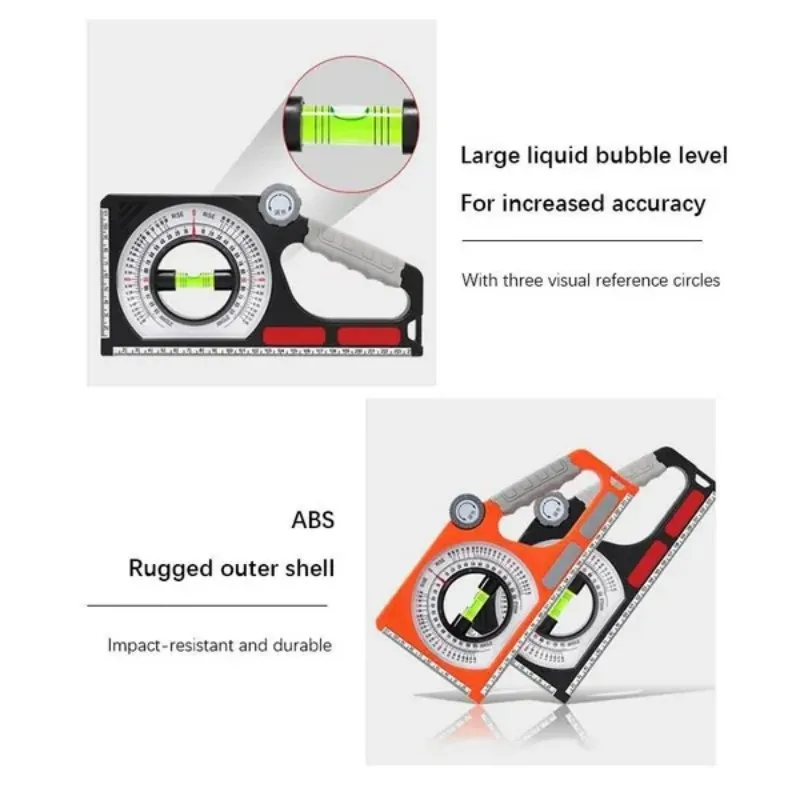 1PC Portable Mechanical Angle Slope Measuring Instrument Magnetic Level Bubble Inclinometer Protractor Slope Ruler Level