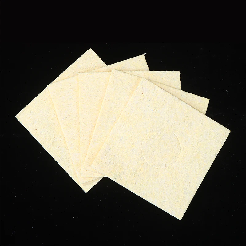 5 шт. 60*60 мм желтая паяльная чистящая губка для припоя, чистящие губки, подушечки для распайки, аксессуары для паяльника