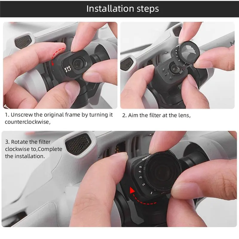 M85K  for Mini 3Pro Filter Adjustable Portable Dimming Mirror Mini 3 Lens Protection Accessories, VND2-5